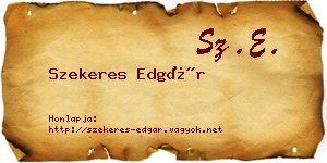 Szekeres Edgár névjegykártya