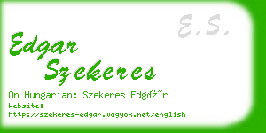 edgar szekeres business card